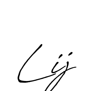 Similarly Antro_Vectra_Bolder is the best handwritten signature design. Signature creator online .You can use it as an online autograph creator for name Lij. Lij signature style 7 images and pictures png