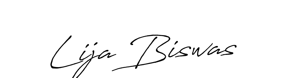Use a signature maker to create a handwritten signature online. With this signature software, you can design (Antro_Vectra_Bolder) your own signature for name Lija Biswas. Lija Biswas signature style 7 images and pictures png