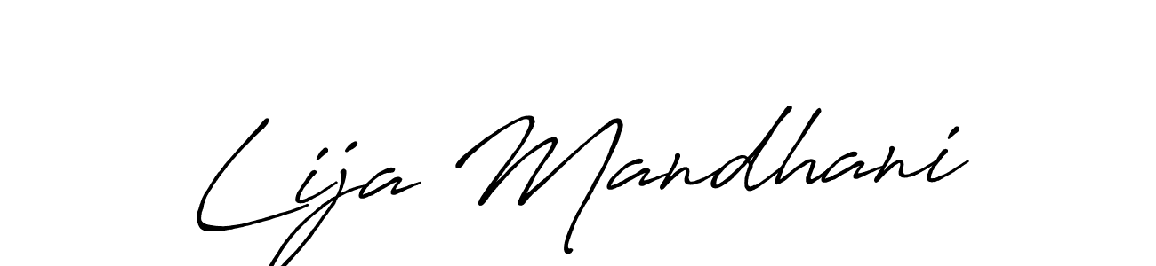Once you've used our free online signature maker to create your best signature Antro_Vectra_Bolder style, it's time to enjoy all of the benefits that Lija Mandhani name signing documents. Lija Mandhani signature style 7 images and pictures png