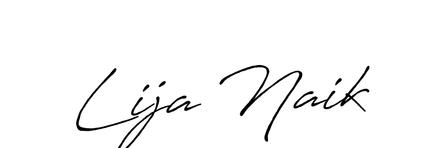 Make a short Lija Naik signature style. Manage your documents anywhere anytime using Antro_Vectra_Bolder. Create and add eSignatures, submit forms, share and send files easily. Lija Naik signature style 7 images and pictures png