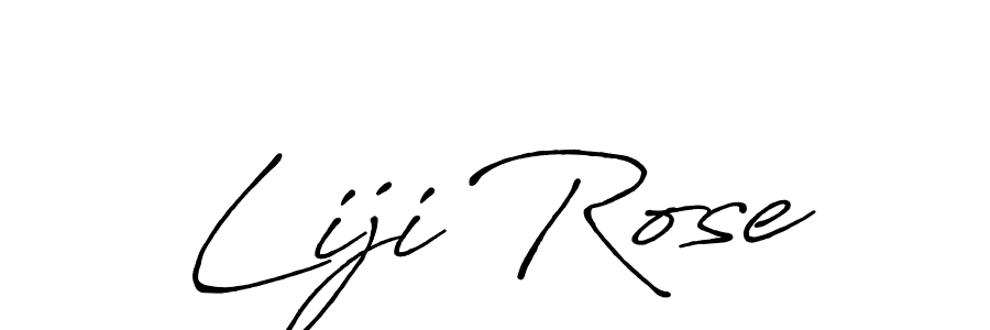 How to make Liji Rose signature? Antro_Vectra_Bolder is a professional autograph style. Create handwritten signature for Liji Rose name. Liji Rose signature style 7 images and pictures png