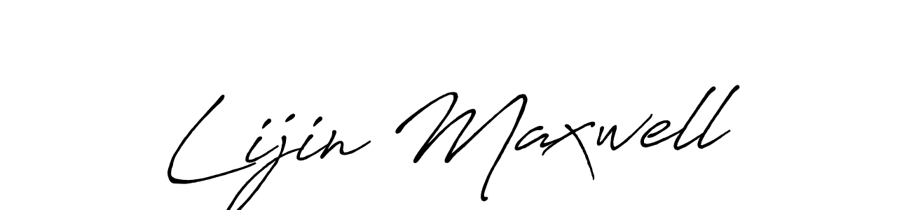 Lijin Maxwell stylish signature style. Best Handwritten Sign (Antro_Vectra_Bolder) for my name. Handwritten Signature Collection Ideas for my name Lijin Maxwell. Lijin Maxwell signature style 7 images and pictures png