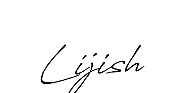 How to make Lijish name signature. Use Antro_Vectra_Bolder style for creating short signs online. This is the latest handwritten sign. Lijish signature style 7 images and pictures png