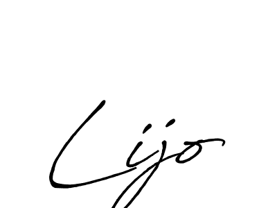 Lijo stylish signature style. Best Handwritten Sign (Antro_Vectra_Bolder) for my name. Handwritten Signature Collection Ideas for my name Lijo. Lijo signature style 7 images and pictures png