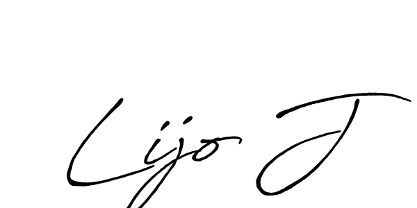 Lijo J stylish signature style. Best Handwritten Sign (Antro_Vectra_Bolder) for my name. Handwritten Signature Collection Ideas for my name Lijo J. Lijo J signature style 7 images and pictures png