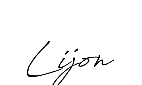 How to make Lijon name signature. Use Antro_Vectra_Bolder style for creating short signs online. This is the latest handwritten sign. Lijon signature style 7 images and pictures png