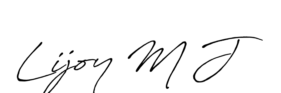 Also You can easily find your signature by using the search form. We will create Lijoy M J name handwritten signature images for you free of cost using Antro_Vectra_Bolder sign style. Lijoy M J signature style 7 images and pictures png