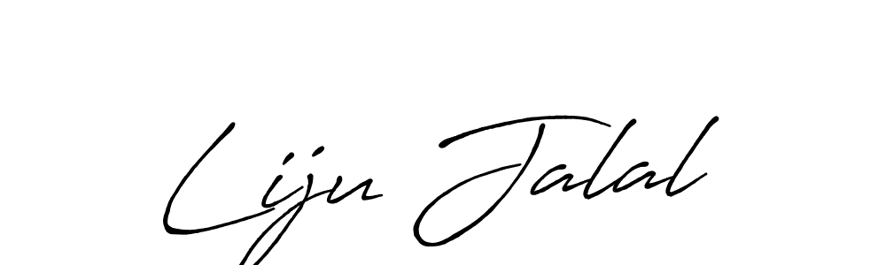 Liju Jalal stylish signature style. Best Handwritten Sign (Antro_Vectra_Bolder) for my name. Handwritten Signature Collection Ideas for my name Liju Jalal. Liju Jalal signature style 7 images and pictures png