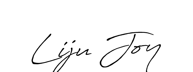 How to make Liju Joy name signature. Use Antro_Vectra_Bolder style for creating short signs online. This is the latest handwritten sign. Liju Joy signature style 7 images and pictures png