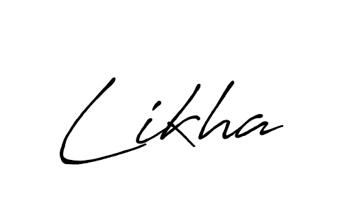 Create a beautiful signature design for name Likha. With this signature (Antro_Vectra_Bolder) fonts, you can make a handwritten signature for free. Likha signature style 7 images and pictures png