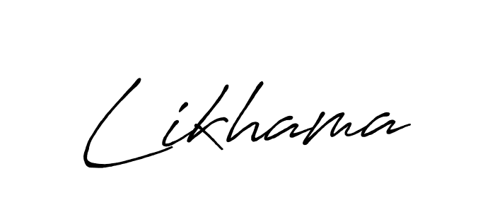 Create a beautiful signature design for name Likhama. With this signature (Antro_Vectra_Bolder) fonts, you can make a handwritten signature for free. Likhama signature style 7 images and pictures png