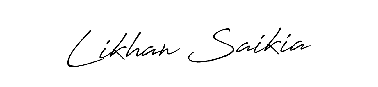 You should practise on your own different ways (Antro_Vectra_Bolder) to write your name (Likhan Saikia) in signature. don't let someone else do it for you. Likhan Saikia signature style 7 images and pictures png