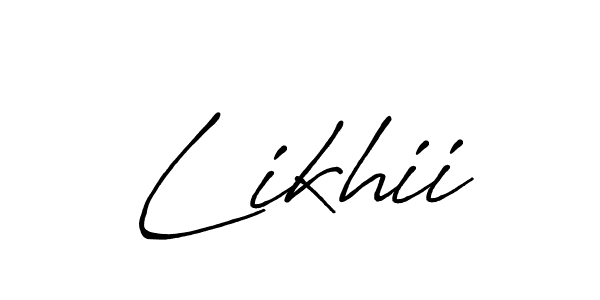 Also You can easily find your signature by using the search form. We will create Likhii name handwritten signature images for you free of cost using Antro_Vectra_Bolder sign style. Likhii signature style 7 images and pictures png