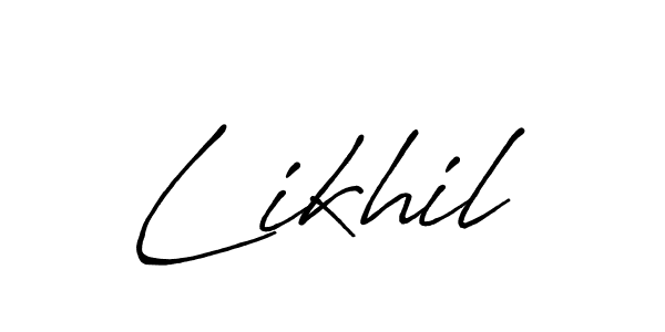 Also You can easily find your signature by using the search form. We will create Likhil name handwritten signature images for you free of cost using Antro_Vectra_Bolder sign style. Likhil signature style 7 images and pictures png