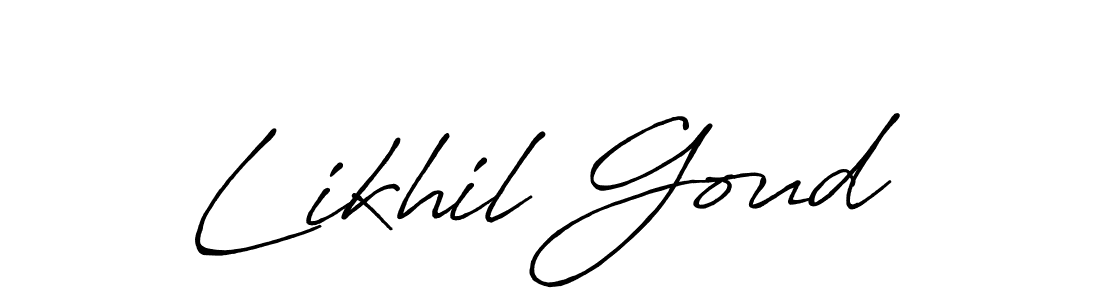 Antro_Vectra_Bolder is a professional signature style that is perfect for those who want to add a touch of class to their signature. It is also a great choice for those who want to make their signature more unique. Get Likhil Goud name to fancy signature for free. Likhil Goud signature style 7 images and pictures png