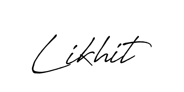 Make a beautiful signature design for name Likhit. With this signature (Antro_Vectra_Bolder) style, you can create a handwritten signature for free. Likhit signature style 7 images and pictures png