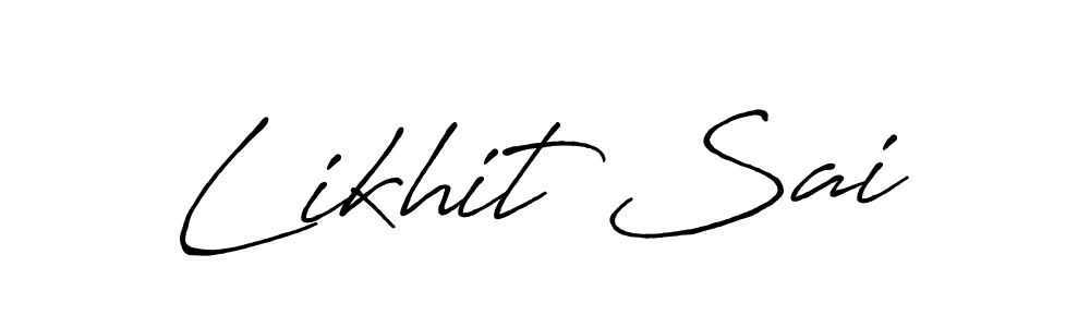 Make a beautiful signature design for name Likhit Sai. With this signature (Antro_Vectra_Bolder) style, you can create a handwritten signature for free. Likhit Sai signature style 7 images and pictures png