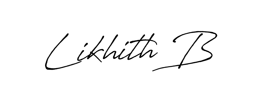 Also we have Likhith B name is the best signature style. Create professional handwritten signature collection using Antro_Vectra_Bolder autograph style. Likhith B signature style 7 images and pictures png