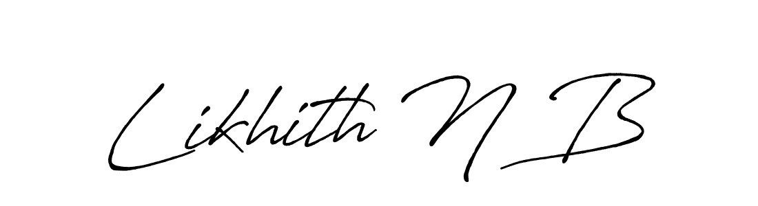 Make a short Likhith N B signature style. Manage your documents anywhere anytime using Antro_Vectra_Bolder. Create and add eSignatures, submit forms, share and send files easily. Likhith N B signature style 7 images and pictures png