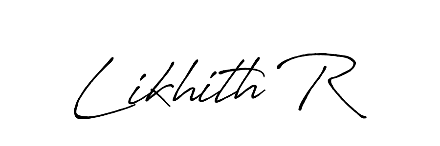 Similarly Antro_Vectra_Bolder is the best handwritten signature design. Signature creator online .You can use it as an online autograph creator for name Likhith R. Likhith R signature style 7 images and pictures png