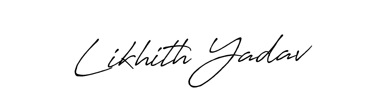 Likhith Yadav stylish signature style. Best Handwritten Sign (Antro_Vectra_Bolder) for my name. Handwritten Signature Collection Ideas for my name Likhith Yadav. Likhith Yadav signature style 7 images and pictures png