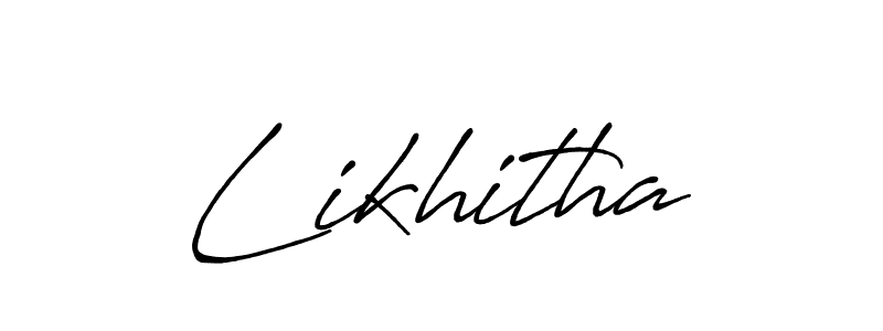 Also we have Likhitha name is the best signature style. Create professional handwritten signature collection using Antro_Vectra_Bolder autograph style. Likhitha signature style 7 images and pictures png