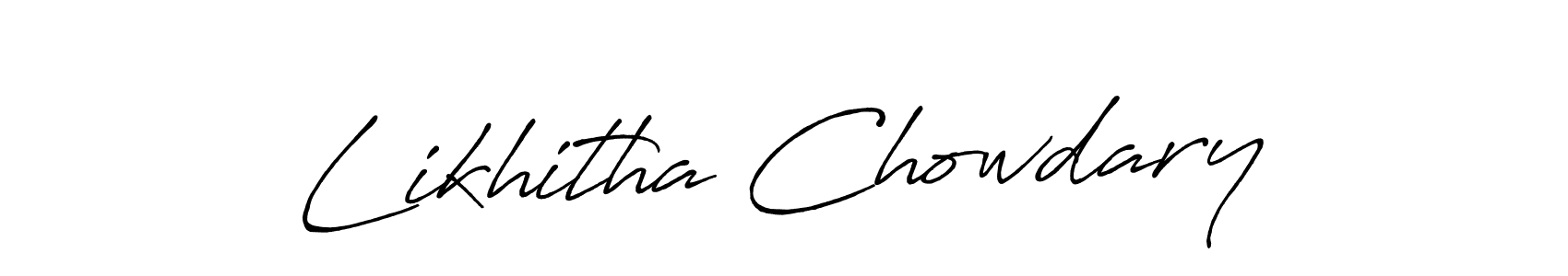 Make a short Likhitha Chowdary signature style. Manage your documents anywhere anytime using Antro_Vectra_Bolder. Create and add eSignatures, submit forms, share and send files easily. Likhitha Chowdary signature style 7 images and pictures png
