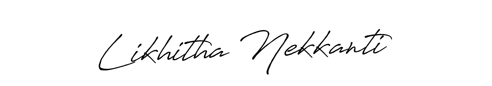 It looks lik you need a new signature style for name Likhitha Nekkanti. Design unique handwritten (Antro_Vectra_Bolder) signature with our free signature maker in just a few clicks. Likhitha Nekkanti signature style 7 images and pictures png