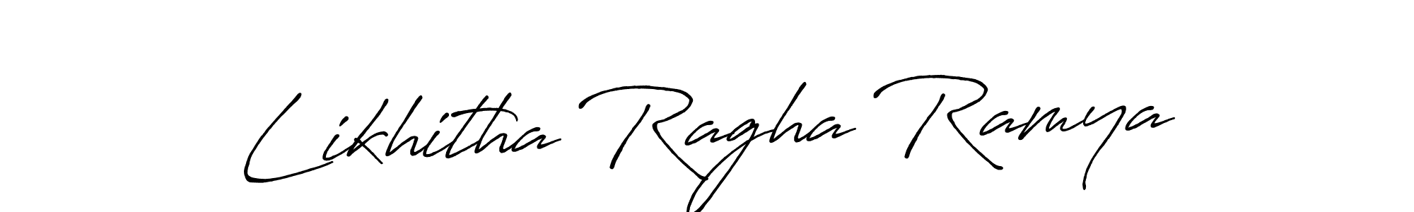 Also You can easily find your signature by using the search form. We will create Likhitha Ragha Ramya name handwritten signature images for you free of cost using Antro_Vectra_Bolder sign style. Likhitha Ragha Ramya signature style 7 images and pictures png