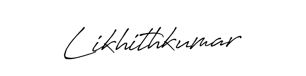 Likhithkumar stylish signature style. Best Handwritten Sign (Antro_Vectra_Bolder) for my name. Handwritten Signature Collection Ideas for my name Likhithkumar. Likhithkumar signature style 7 images and pictures png