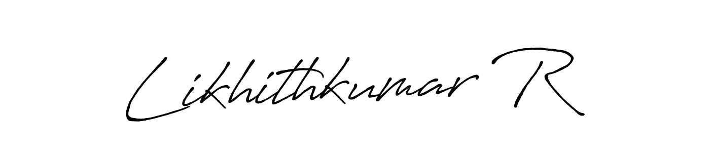 How to Draw Likhithkumar R signature style? Antro_Vectra_Bolder is a latest design signature styles for name Likhithkumar R. Likhithkumar R signature style 7 images and pictures png