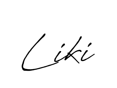 You should practise on your own different ways (Antro_Vectra_Bolder) to write your name (Liki) in signature. don't let someone else do it for you. Liki signature style 7 images and pictures png