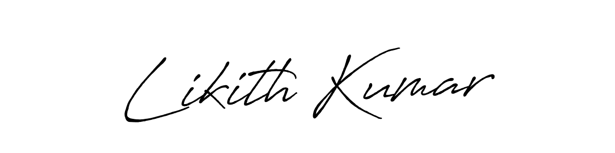 Likith Kumar stylish signature style. Best Handwritten Sign (Antro_Vectra_Bolder) for my name. Handwritten Signature Collection Ideas for my name Likith Kumar. Likith Kumar signature style 7 images and pictures png