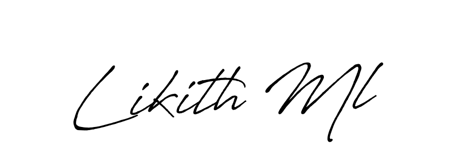 Make a beautiful signature design for name Likith Ml. With this signature (Antro_Vectra_Bolder) style, you can create a handwritten signature for free. Likith Ml signature style 7 images and pictures png