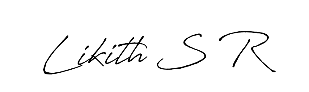 Also we have Likith S R name is the best signature style. Create professional handwritten signature collection using Antro_Vectra_Bolder autograph style. Likith S R signature style 7 images and pictures png