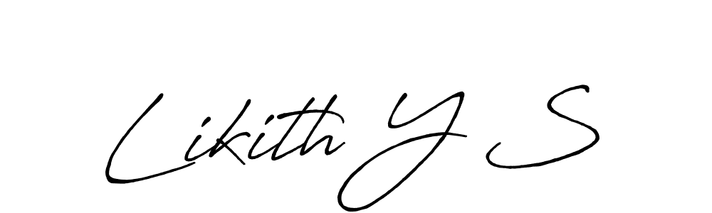 The best way (Antro_Vectra_Bolder) to make a short signature is to pick only two or three words in your name. The name Likith Y S include a total of six letters. For converting this name. Likith Y S signature style 7 images and pictures png