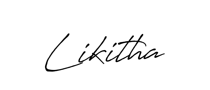 How to make Likitha signature? Antro_Vectra_Bolder is a professional autograph style. Create handwritten signature for Likitha name. Likitha signature style 7 images and pictures png