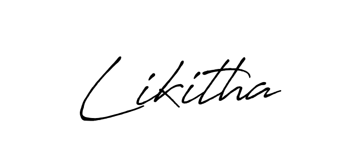 How to make Likitha signature? Antro_Vectra_Bolder is a professional autograph style. Create handwritten signature for Likitha name. Likitha signature style 7 images and pictures png