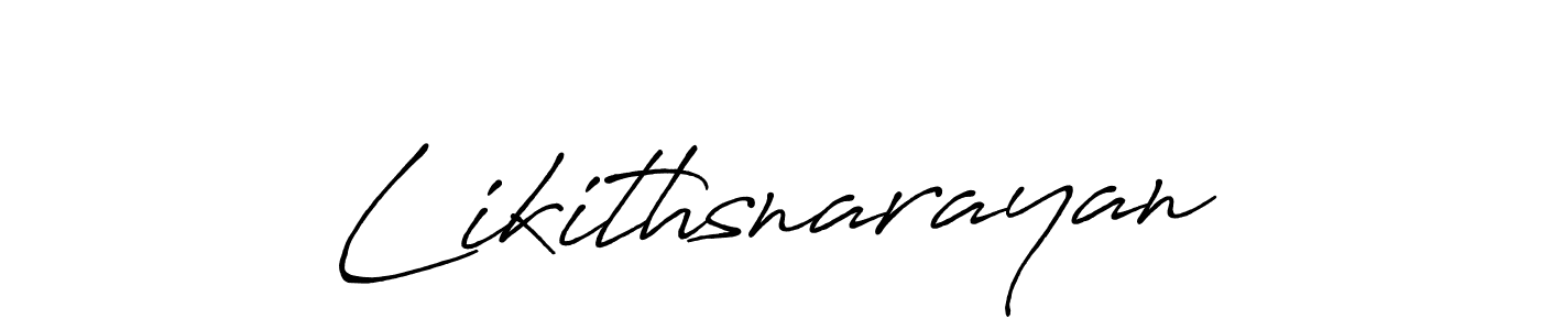 How to make Likithsnarayan signature? Antro_Vectra_Bolder is a professional autograph style. Create handwritten signature for Likithsnarayan name. Likithsnarayan signature style 7 images and pictures png