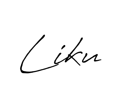 The best way (Antro_Vectra_Bolder) to make a short signature is to pick only two or three words in your name. The name Liku include a total of six letters. For converting this name. Liku signature style 7 images and pictures png