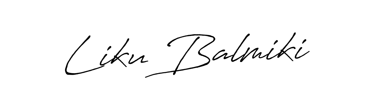 Antro_Vectra_Bolder is a professional signature style that is perfect for those who want to add a touch of class to their signature. It is also a great choice for those who want to make their signature more unique. Get Liku Balmiki name to fancy signature for free. Liku Balmiki signature style 7 images and pictures png