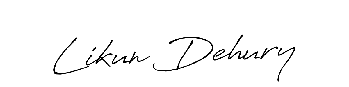 if you are searching for the best signature style for your name Likun Dehury. so please give up your signature search. here we have designed multiple signature styles  using Antro_Vectra_Bolder. Likun Dehury signature style 7 images and pictures png