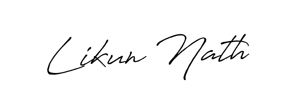 Likun Nath stylish signature style. Best Handwritten Sign (Antro_Vectra_Bolder) for my name. Handwritten Signature Collection Ideas for my name Likun Nath. Likun Nath signature style 7 images and pictures png