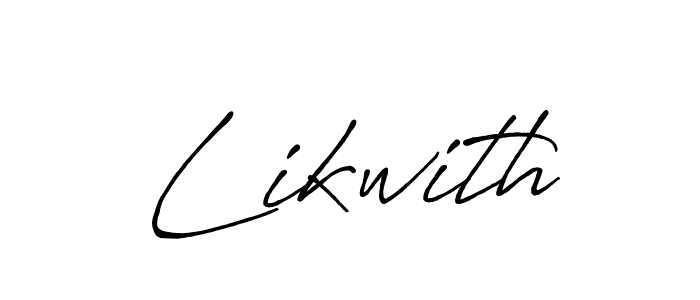 Likwith stylish signature style. Best Handwritten Sign (Antro_Vectra_Bolder) for my name. Handwritten Signature Collection Ideas for my name Likwith. Likwith signature style 7 images and pictures png