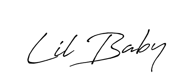 Use a signature maker to create a handwritten signature online. With this signature software, you can design (Antro_Vectra_Bolder) your own signature for name Lil Baby. Lil Baby signature style 7 images and pictures png