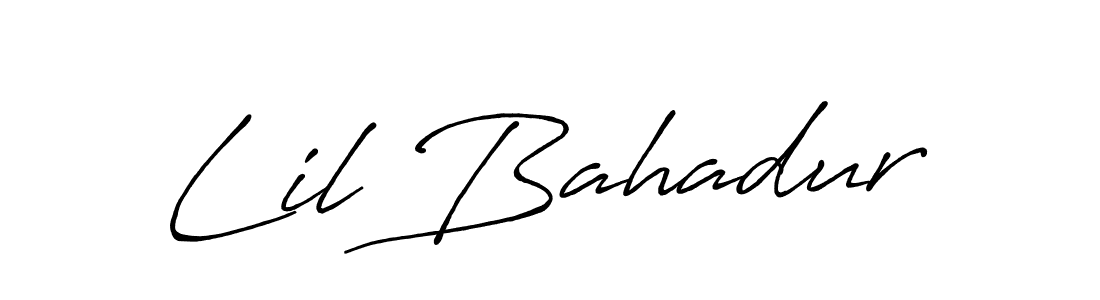 How to make Lil Bahadur signature? Antro_Vectra_Bolder is a professional autograph style. Create handwritten signature for Lil Bahadur name. Lil Bahadur signature style 7 images and pictures png