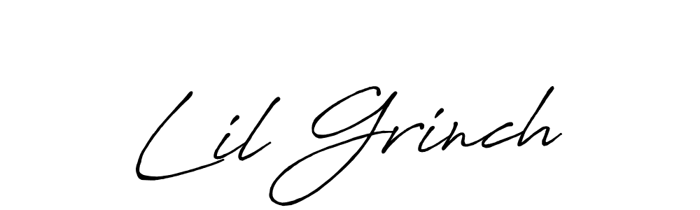 Create a beautiful signature design for name Lil Grinch. With this signature (Antro_Vectra_Bolder) fonts, you can make a handwritten signature for free. Lil Grinch signature style 7 images and pictures png