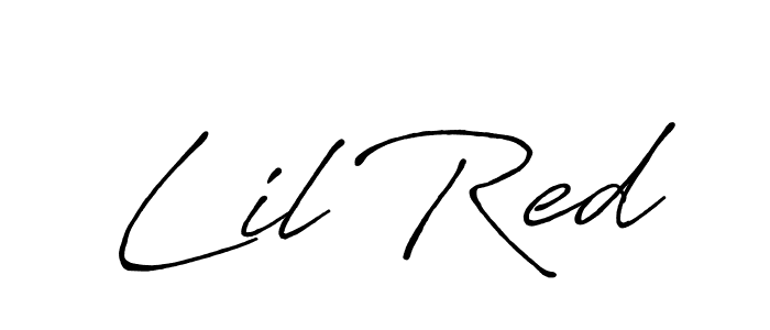 Also You can easily find your signature by using the search form. We will create Lil Red name handwritten signature images for you free of cost using Antro_Vectra_Bolder sign style. Lil Red signature style 7 images and pictures png