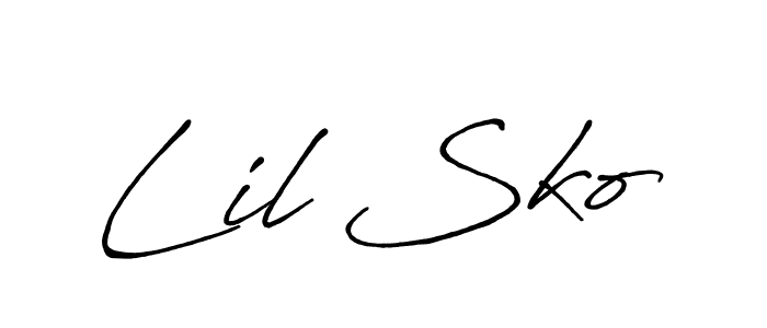 Here are the top 10 professional signature styles for the name Lil Sko. These are the best autograph styles you can use for your name. Lil Sko signature style 7 images and pictures png