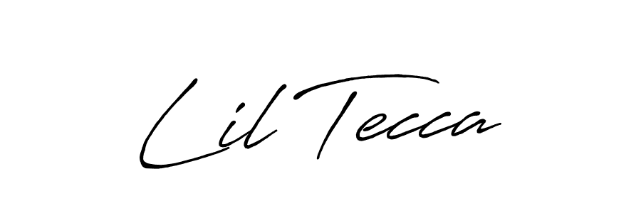 Make a beautiful signature design for name Lil Tecca. With this signature (Antro_Vectra_Bolder) style, you can create a handwritten signature for free. Lil Tecca signature style 7 images and pictures png